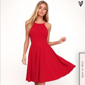 Midi Red Dress